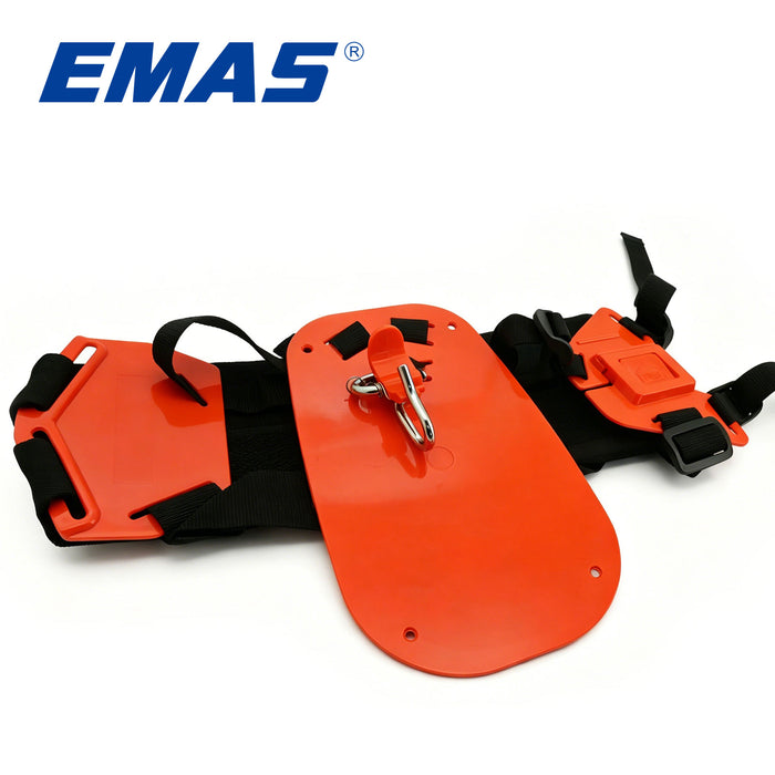 EMAS Orange Brush Cutter Belt, a Durable and Adjustable Strap Made of Abrasion-Resistant and Tear-Resistant Material, Suitable for Backyard Gardening Enthusiasts or Professional Maintenance Workers.