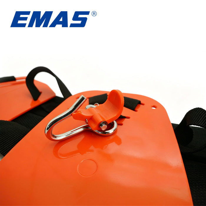 EMAS Orange Brush Cutter Belt, a Durable and Adjustable Strap Made of Abrasion-Resistant and Tear-Resistant Material, Suitable for Backyard Gardening Enthusiasts or Professional Maintenance Workers.