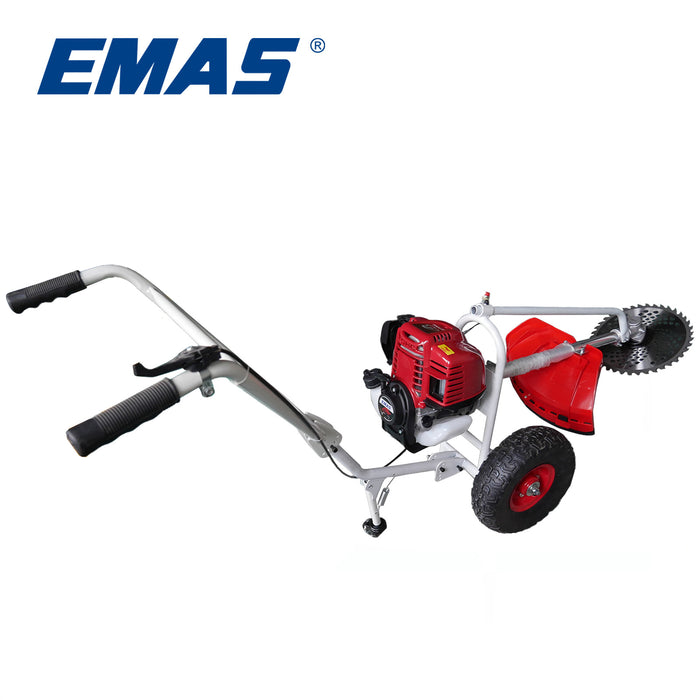 GX35 Engine Trolley Type Brush Cutter With 1pc 40T Alloy Blade 26-9T