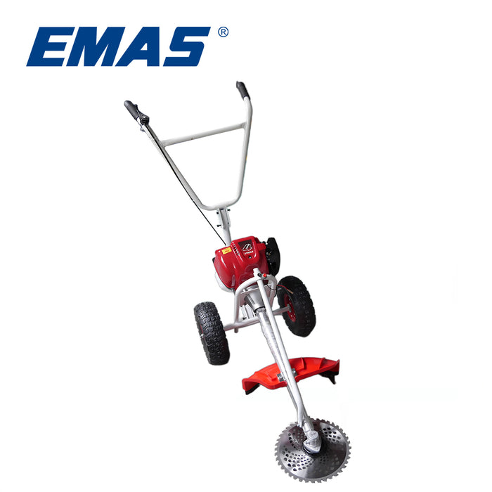 GX35 Engine Trolley Type Brush Cutter With 1pc 40T Alloy Blade 26-9T
