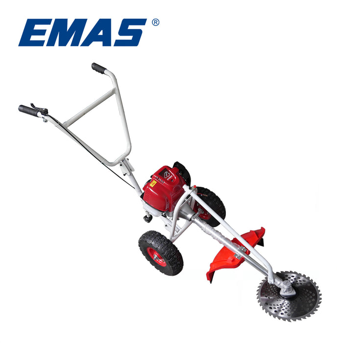 GX35 Engine Trolley Type Brush Cutter With 1pc 40T Alloy Blade 26-9T