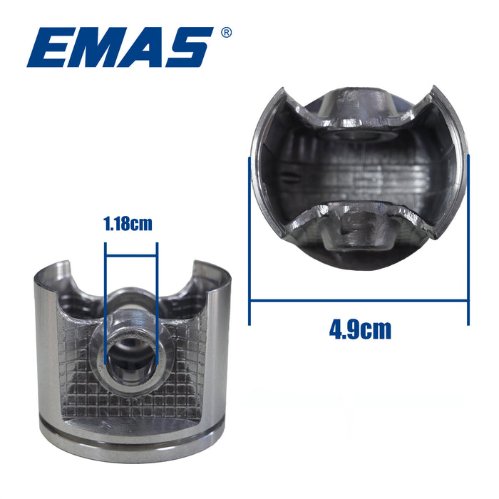 EMAS 50mm Single Ring Piston Assembly, Chainsaw Spare Parts for H268, Durable Replacement, Stable Performance（副本）