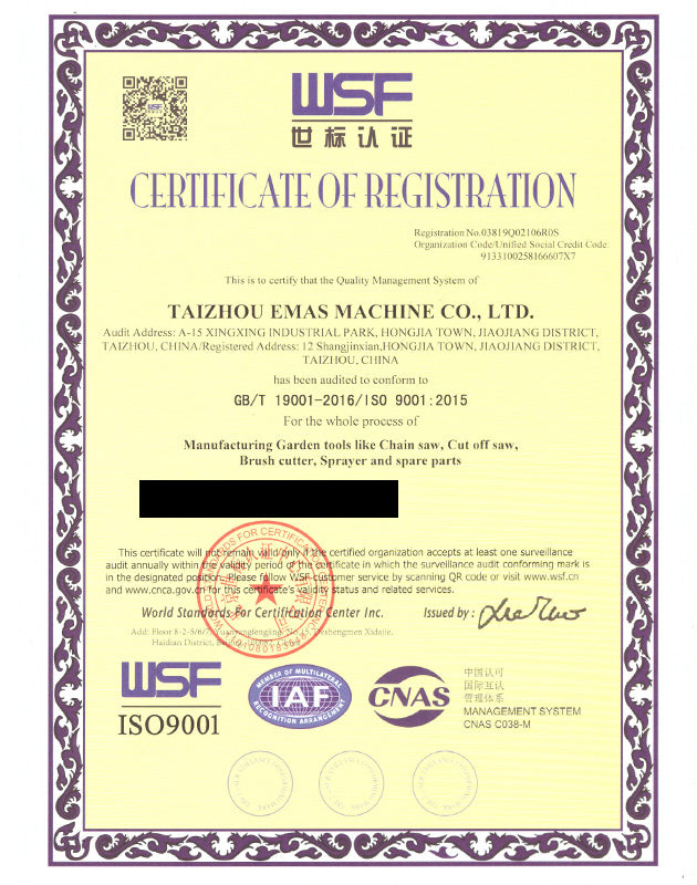 ISO9001 CERTIFICATE