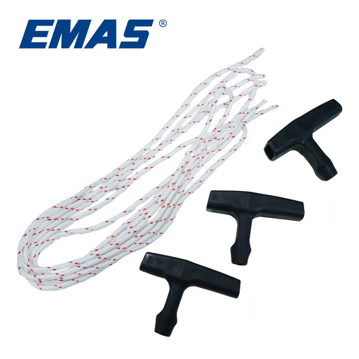 3 Sets Recoil Starter Pull Rope with Handle - High-Strength Starter Cord Replacement for Gasoline Chainsaw Model EST250, EST230, EST180, EST170, 025, 023, 018, 017