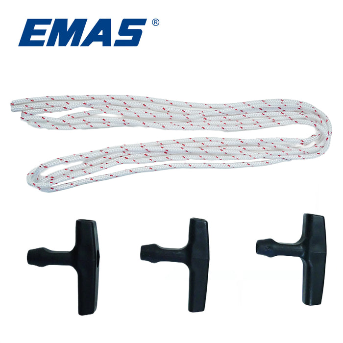 3 Sets Recoil Starter Pull Rope with Handle - High-Strength Starter Cord Replacement for Gasoline Chainsaw Model EST250, EST230, EST180, EST170, 025, 023, 018, 017