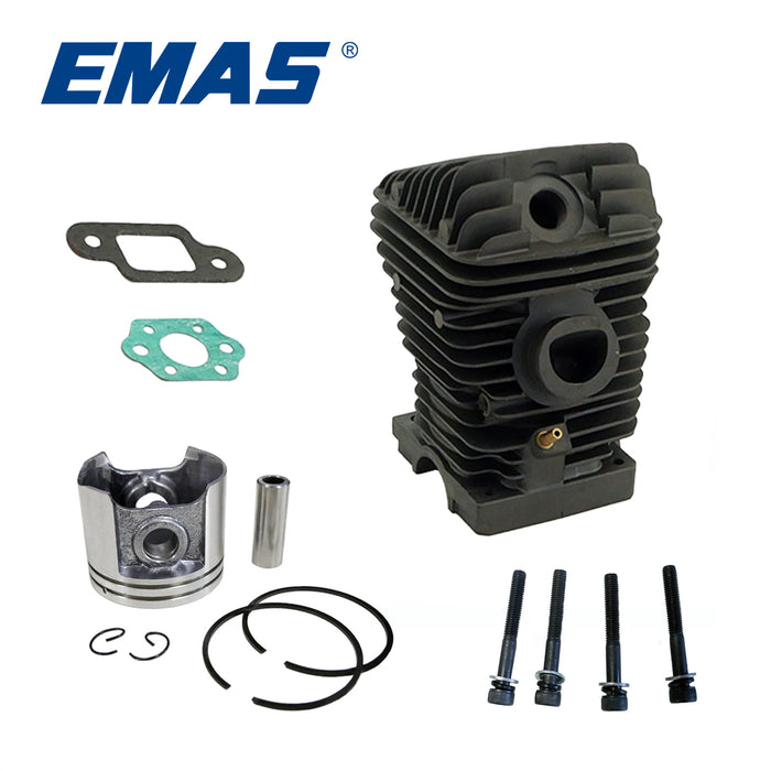 42.5mm Bore Chain Saw Cylinder Piston Needle Cage with Gasket Kit and Matching Screws for EST 250 230 025 023 Gasoline Chain Saw Replacement Parts