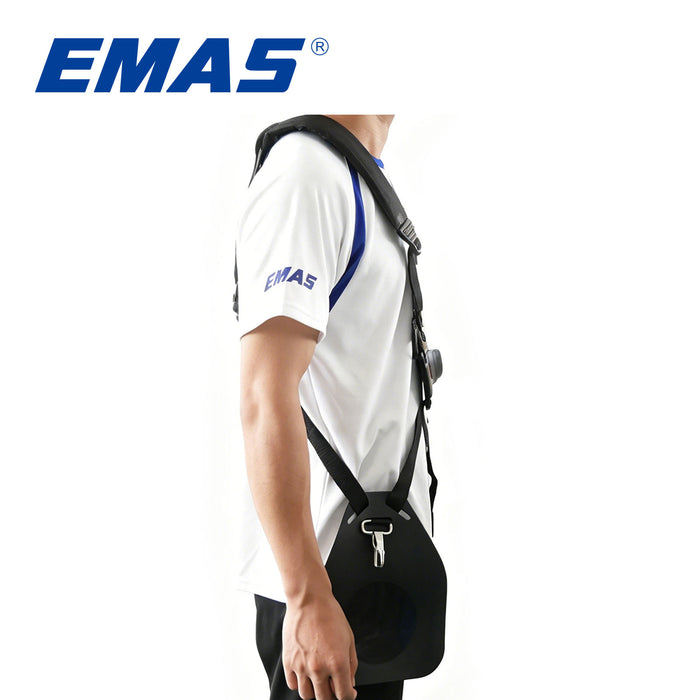 EMAS High Quality Black Comfortable Waist Belt with Double Shoulder Straps, Trimmer Shoulder Strap, Suitable Lawn Mower Strimmer Harness, Garden Lawn Mower Nylon Strap Suitable Lawn Mower Kit.