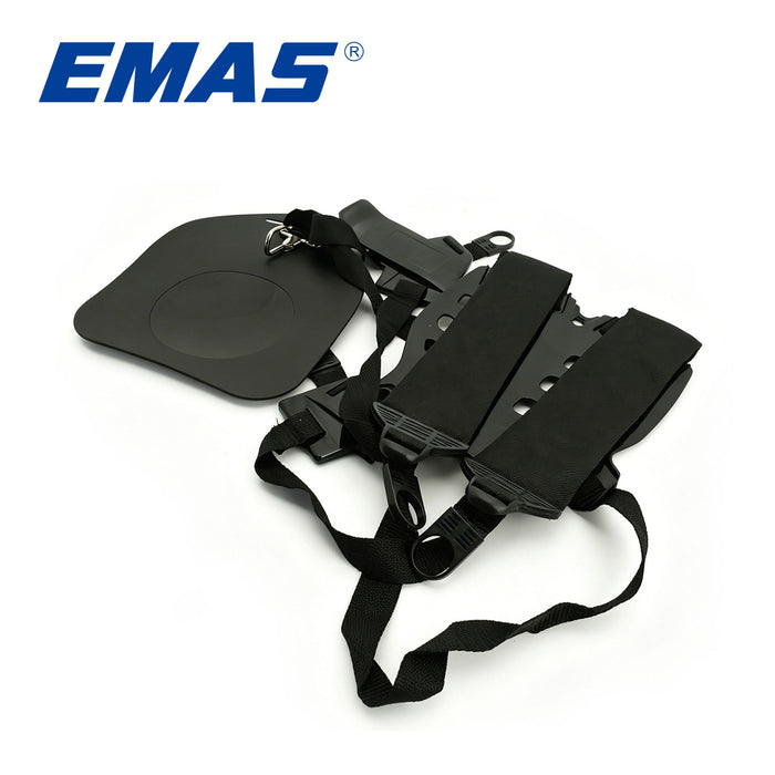 EMAS High Quality Black Comfortable Waist Belt with Double Shoulder Straps, Trimmer Shoulder Strap, Suitable Lawn Mower Strimmer Harness, Garden Lawn Mower Nylon Strap Suitable Lawn Mower Kit.