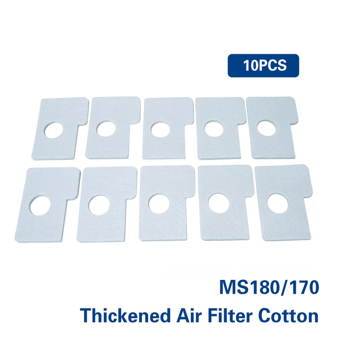 10pcs Gasoline Chain Saw Accessories New Double-Layer Sponge Thickened Air Filter Parts Suitable for EST170, EST180, 017, 018